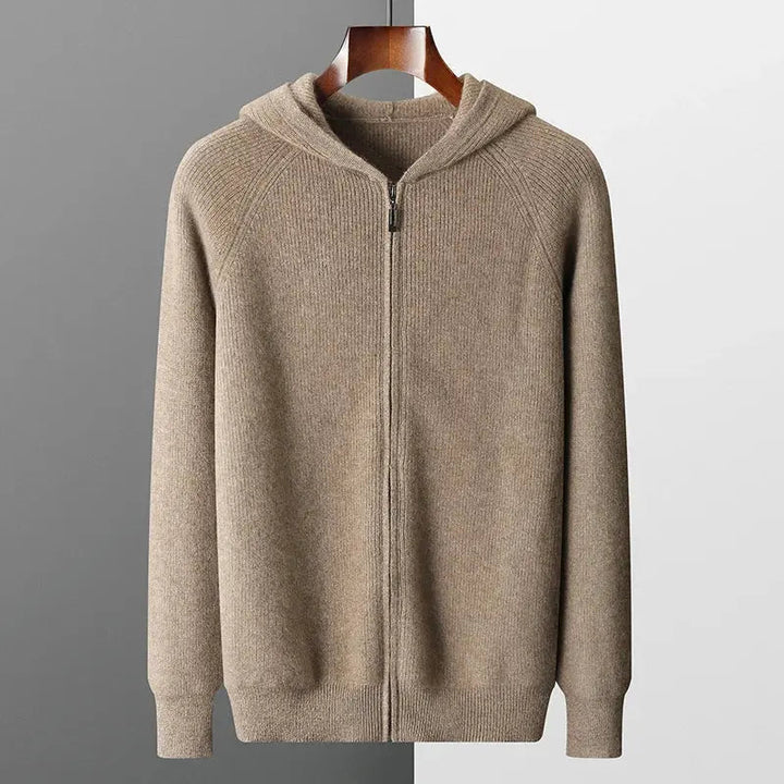 Joss | Casual Knitted Zip-Up Hoodie for Men