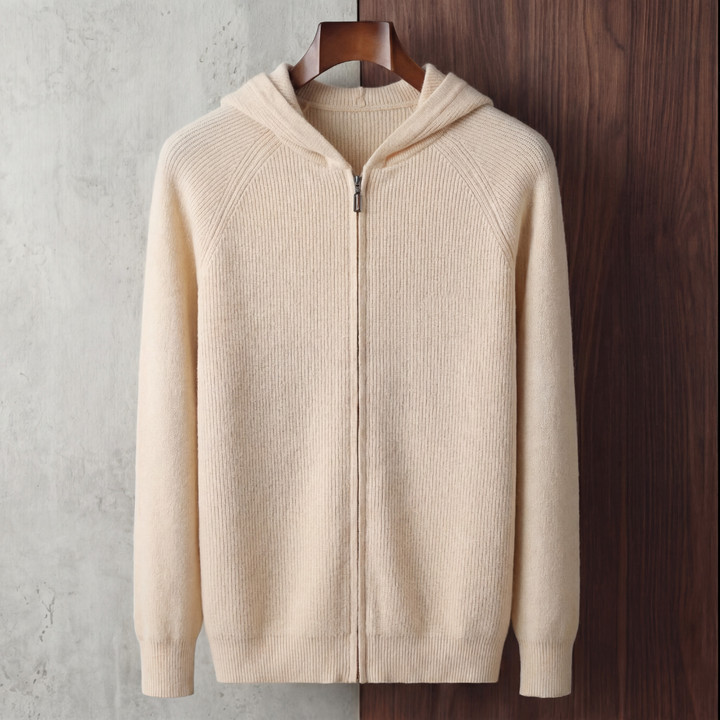Joss | Casual Knitted Zip-Up Hoodie for Men