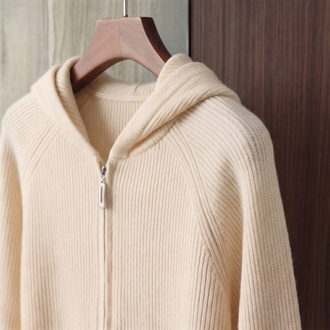 Joss | Casual Knitted Zip-Up Hoodie for Men
