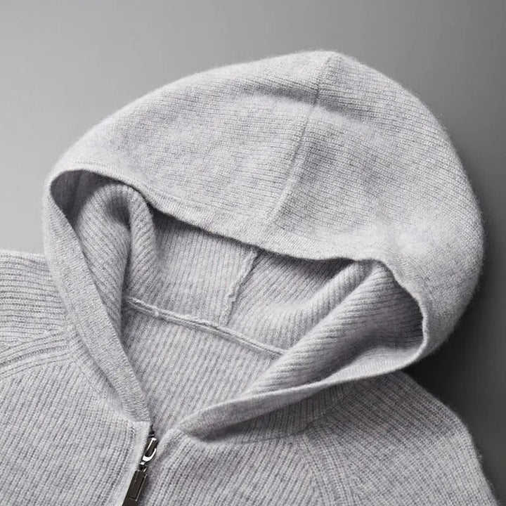 Joss | Casual Knitted Zip-Up Hoodie for Men