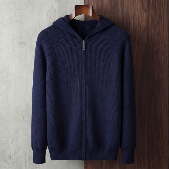 Joss | Casual Knitted Zip-Up Hoodie for Men