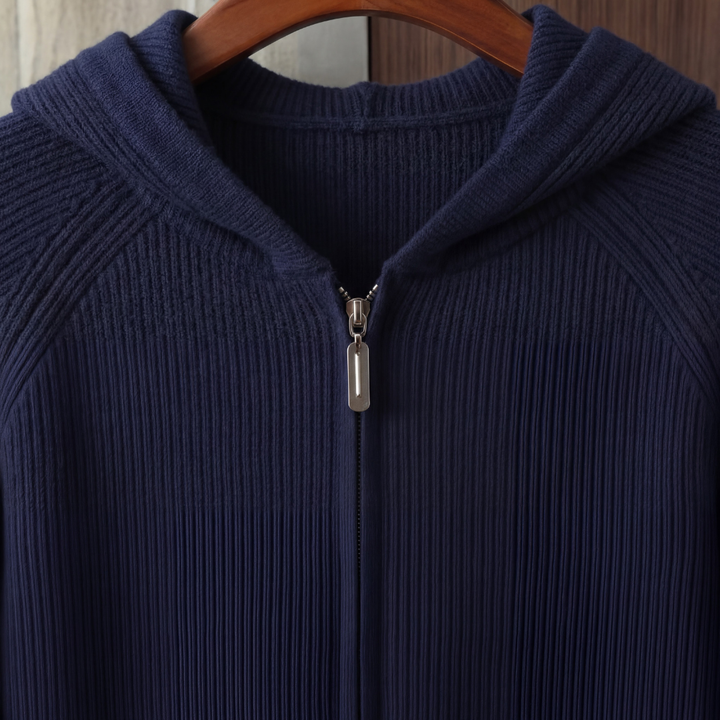 Joss | Casual Knitted Zip-Up Hoodie for Men