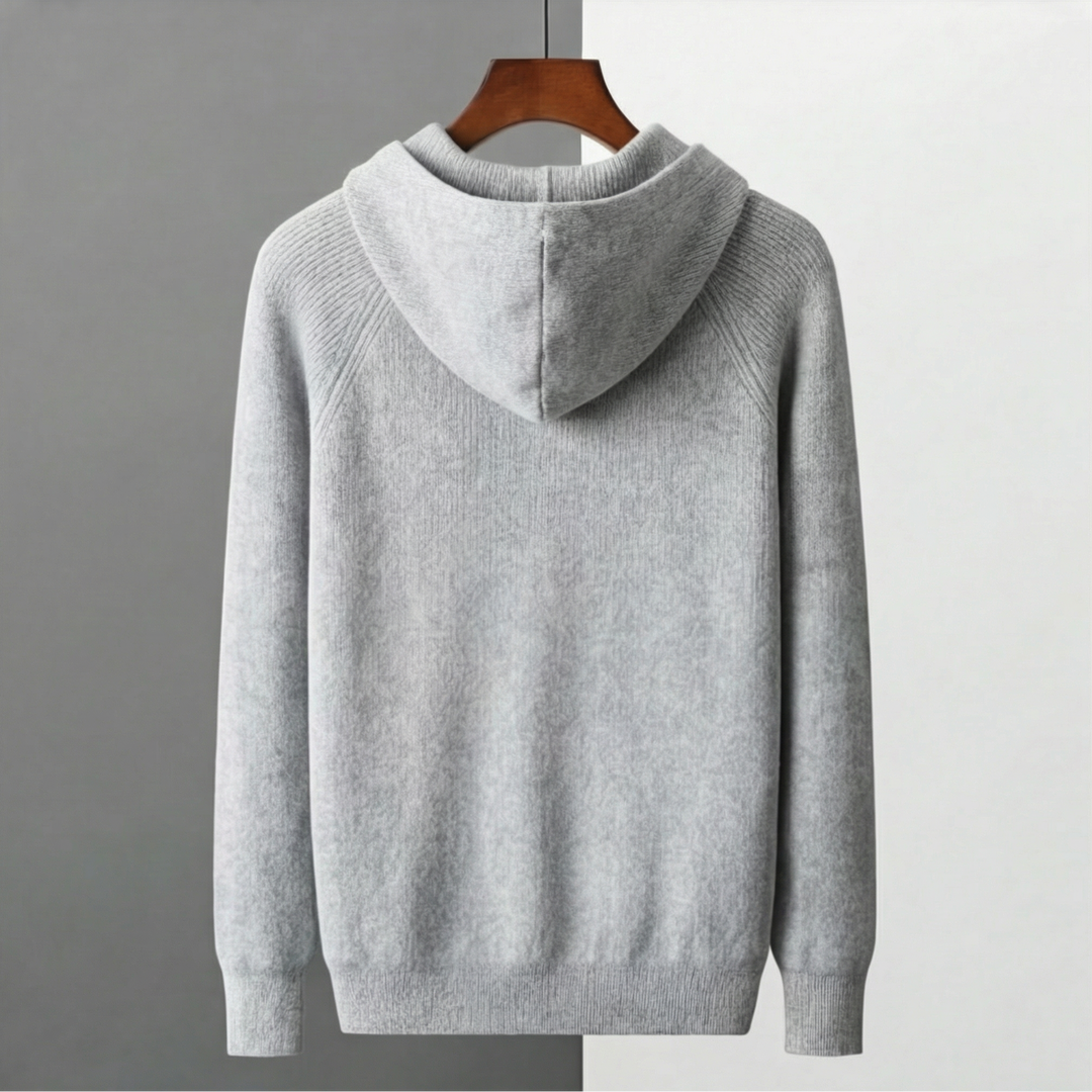 Joss | Casual Knitted Zip-Up Hoodie for Men