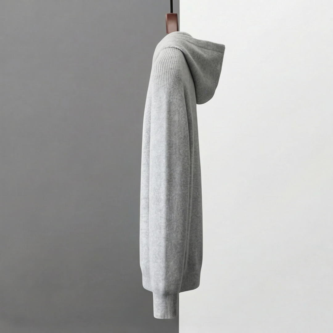 Joss | Casual Knitted Zip-Up Hoodie for Men