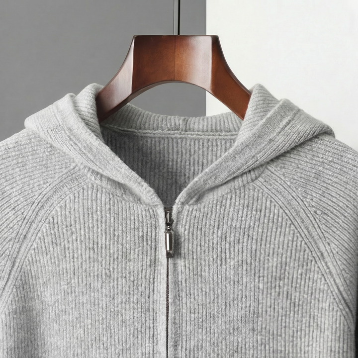 Joss | Casual Knitted Zip-Up Hoodie for Men