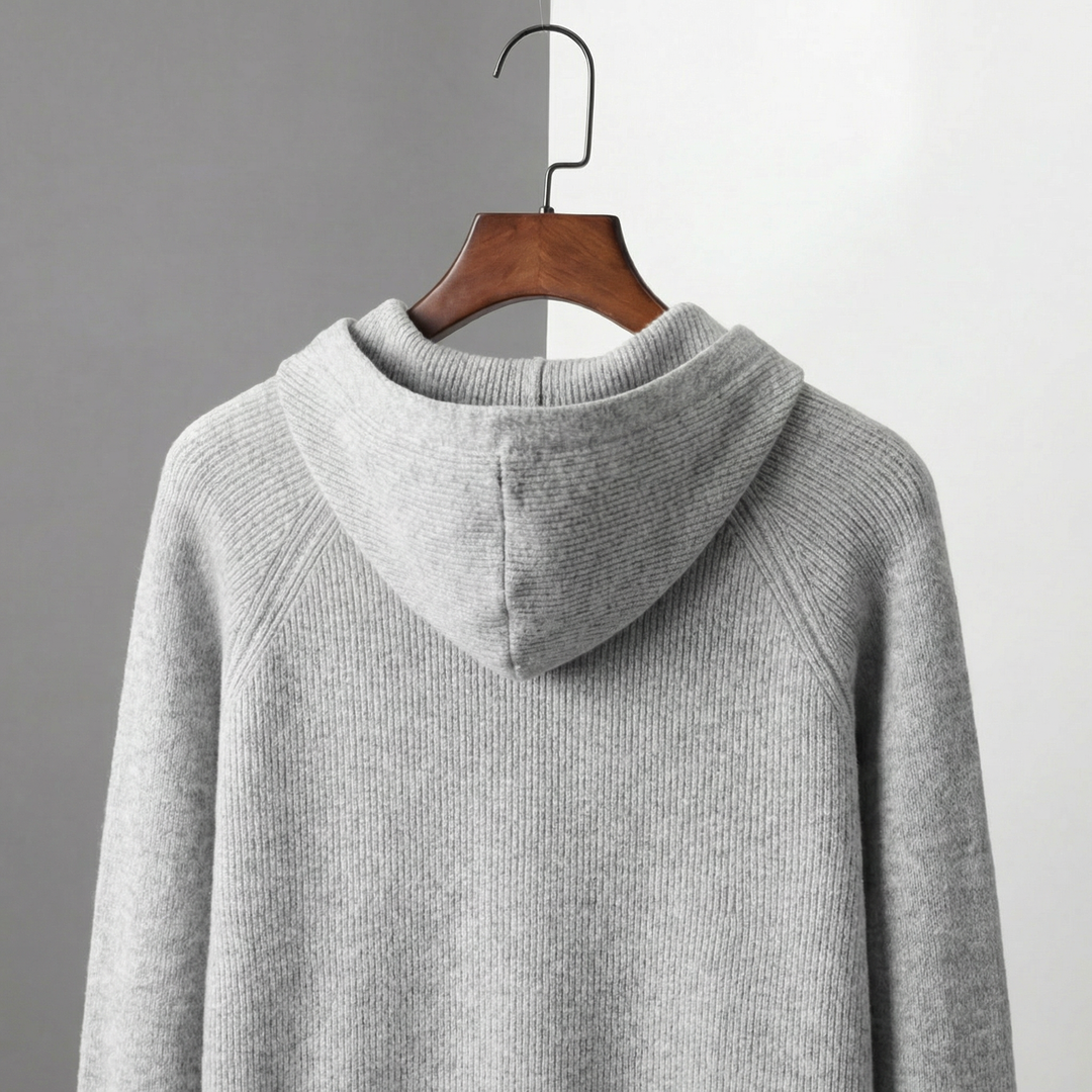 Joss | Casual Knitted Zip-Up Hoodie for Men