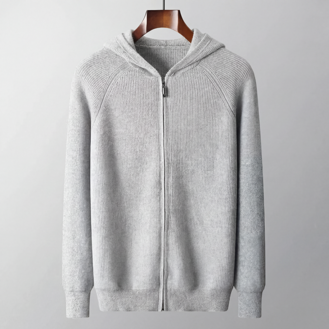 Joss | Casual Knitted Zip-Up Hoodie for Men