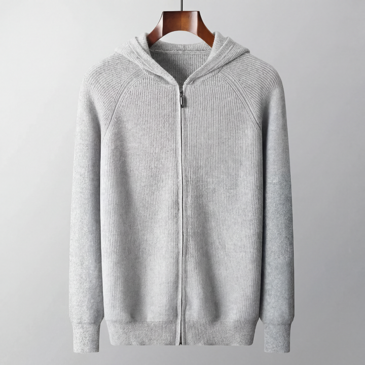 Joss | Casual Knitted Zip-Up Hoodie for Men