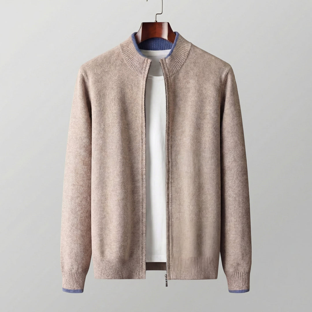 Knox | Elegant Knitted Zip-Through Jumper for Men