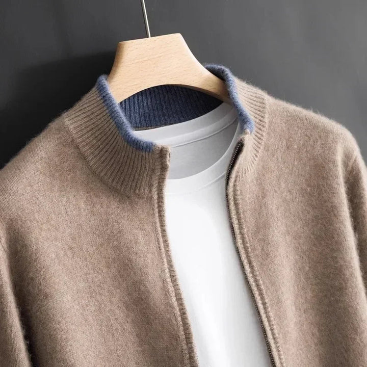 Knox | Elegant Knitted Zip-Through Jumper for Men