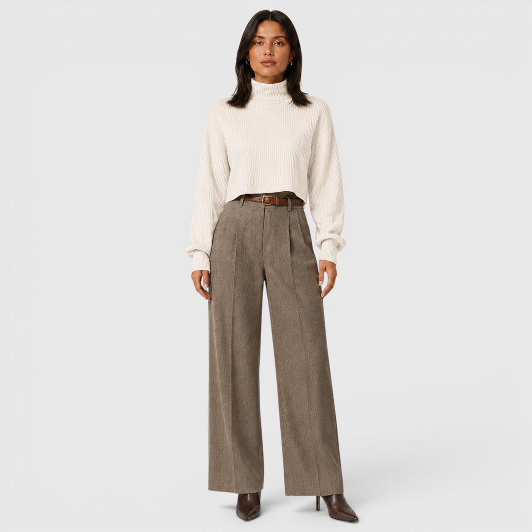 Lydia | Elegant Ribbed Roll Neck Jumper