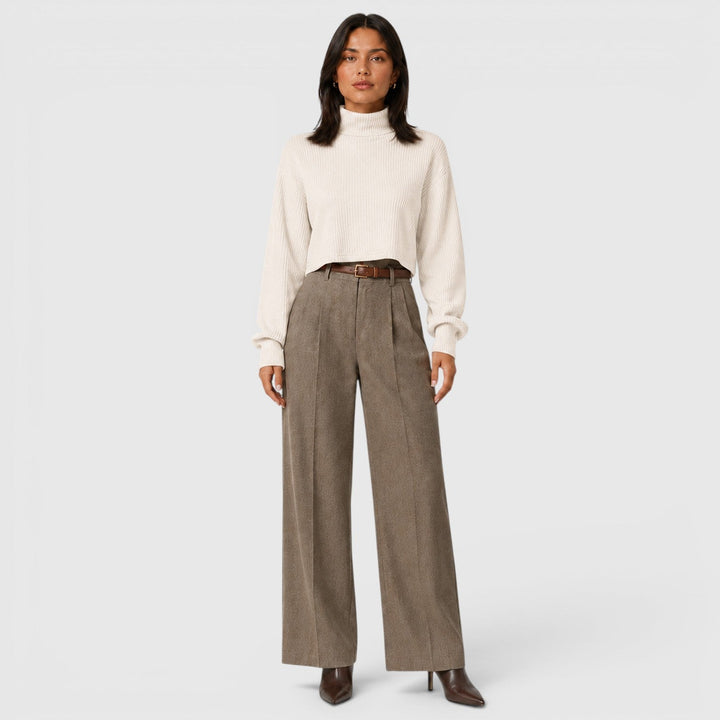 Lydia | Elegant Ribbed Roll Neck Jumper