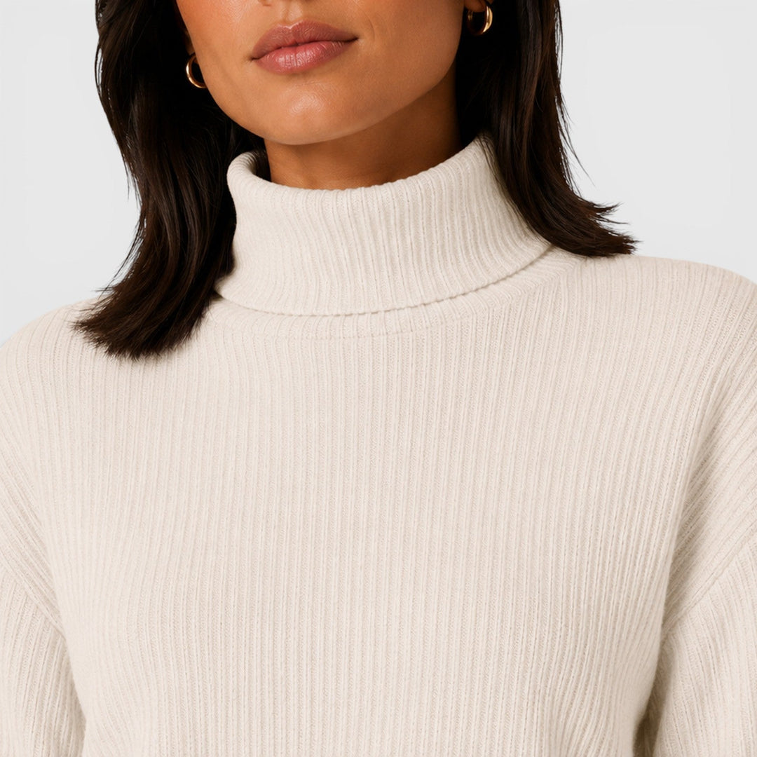 Lydia | Elegant Ribbed Roll Neck Jumper