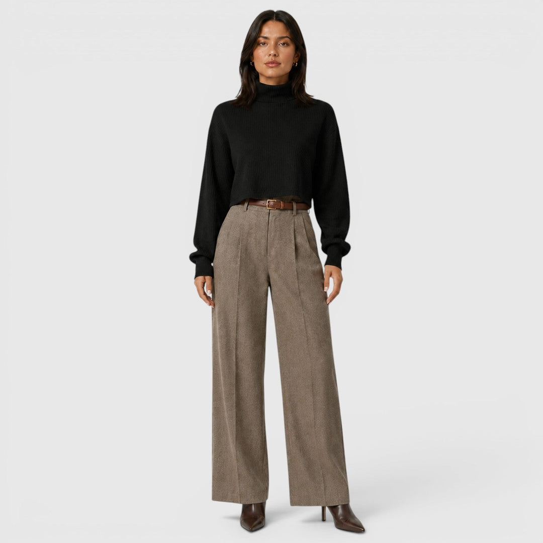 Lydia | Elegant Ribbed Roll Neck Jumper