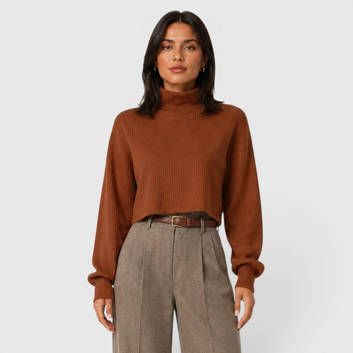 Lydia | Elegant Ribbed Roll Neck Jumper