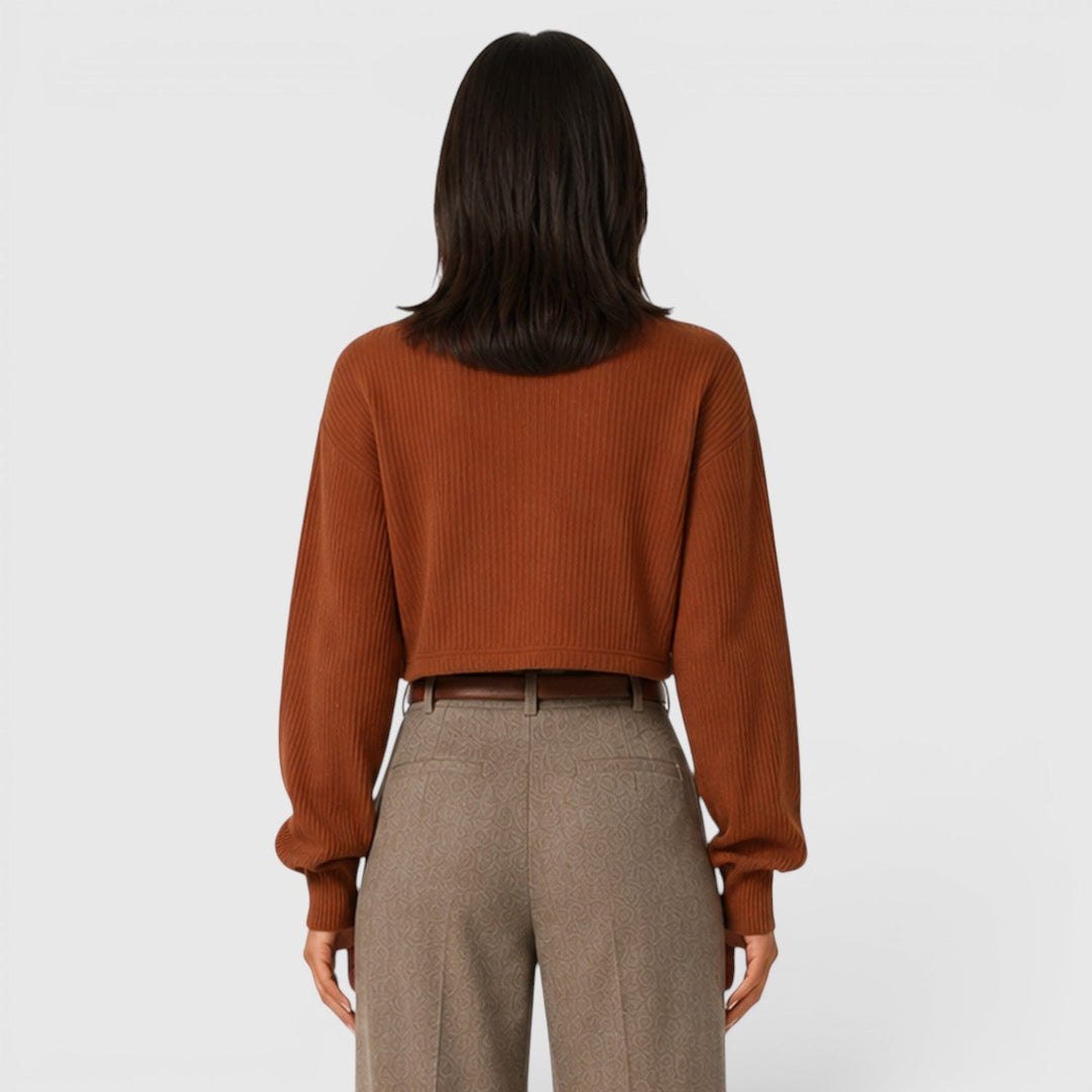 Lydia | Elegant Ribbed Roll Neck Jumper