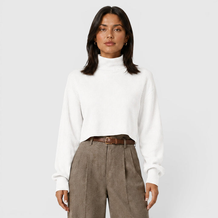 Lydia | Elegant Ribbed Roll Neck Jumper
