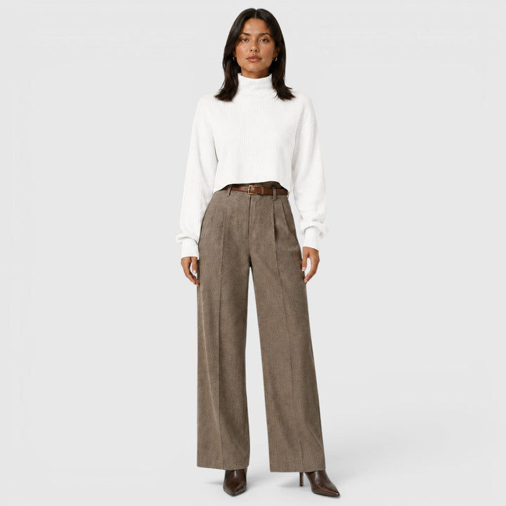 Lydia | Elegant Ribbed Roll Neck Jumper