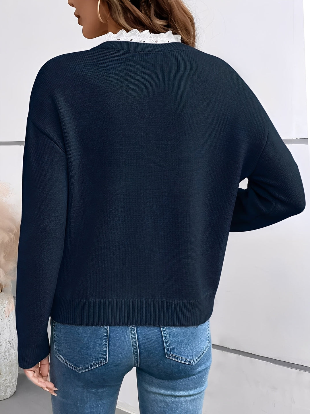 Kaitlyssa | Chic Lace-Trim Womens Jumper