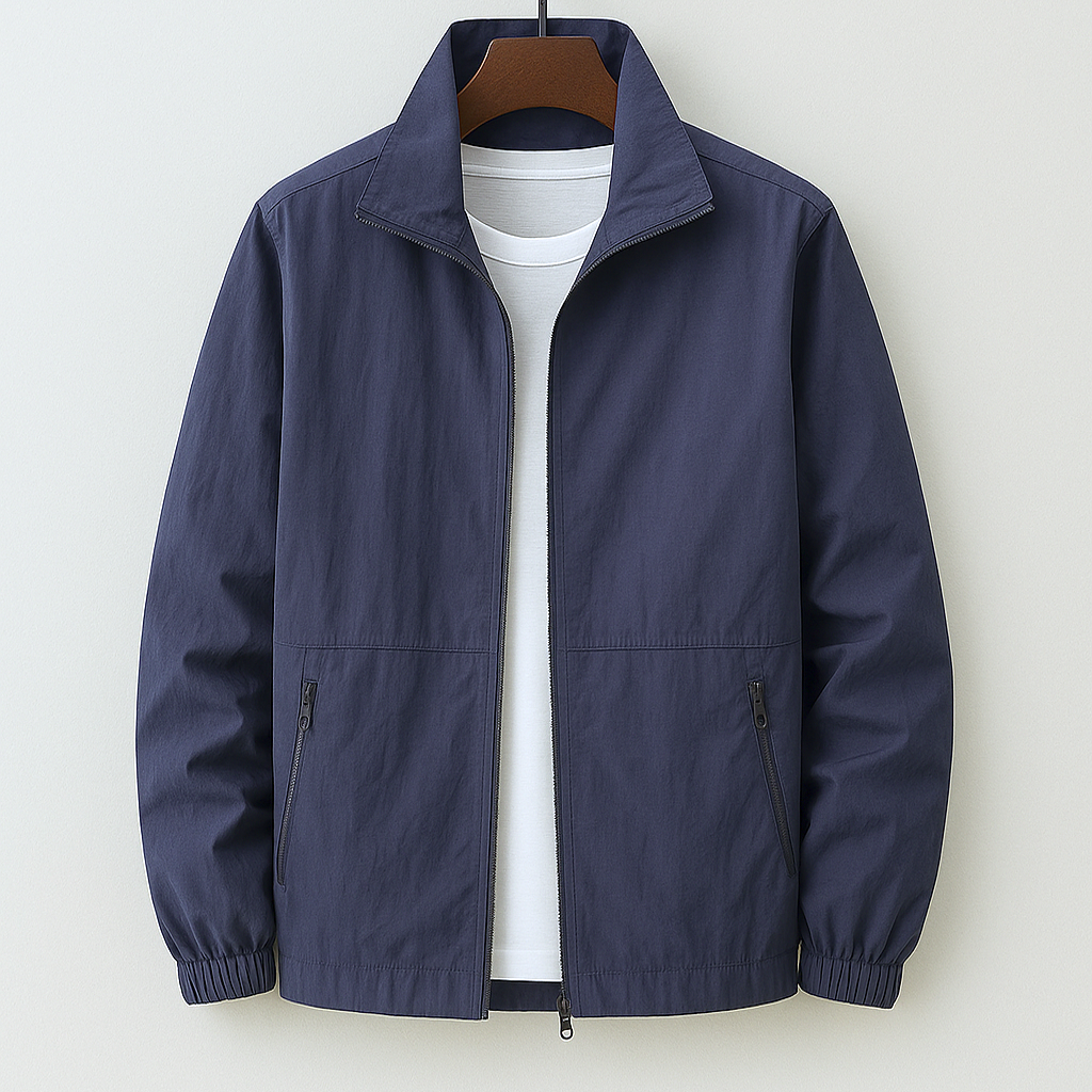 Hollis | Classic Stand-Collar Bomber Jacket for Men