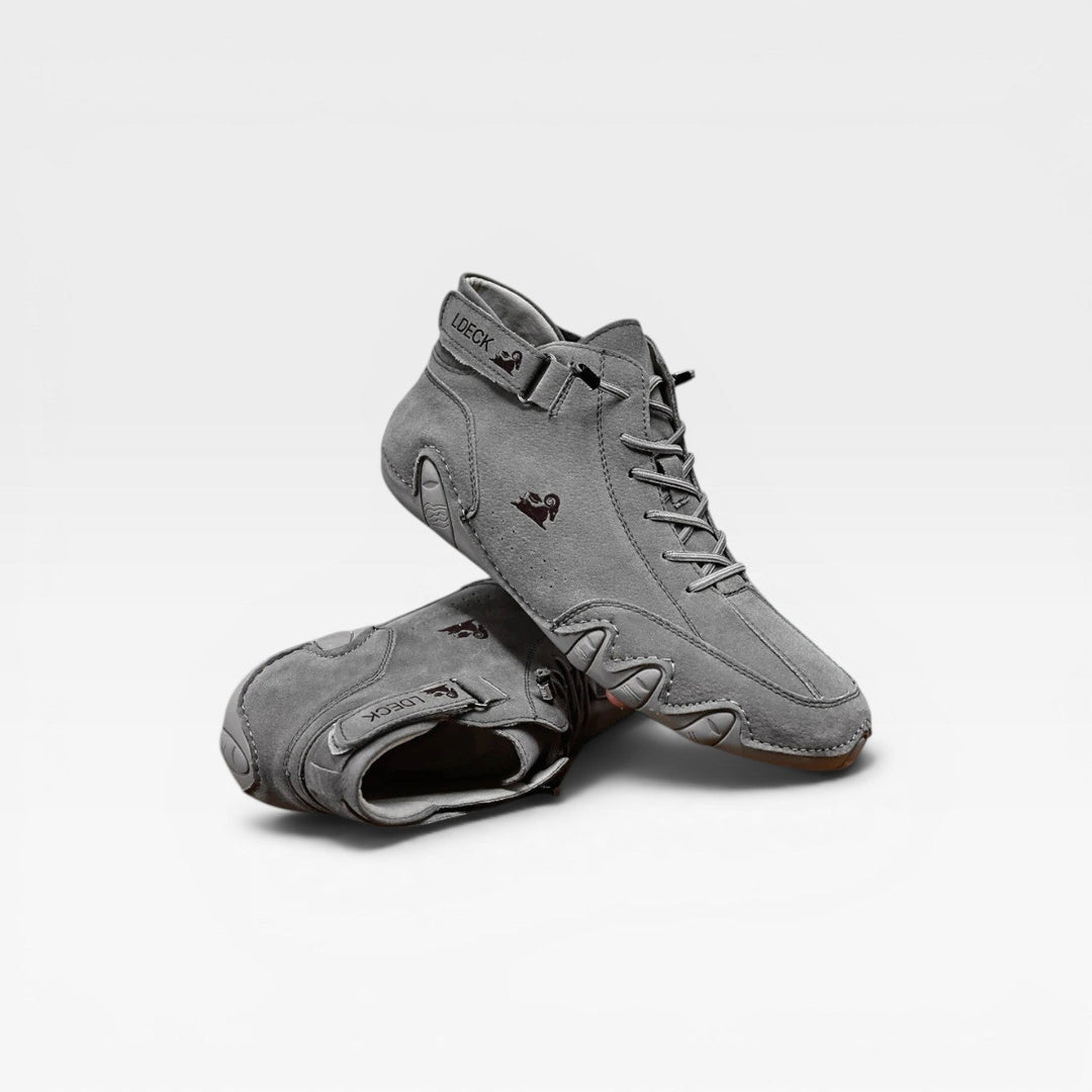 Darby | Bold Suede Mid-Top Lace-Up Trainers