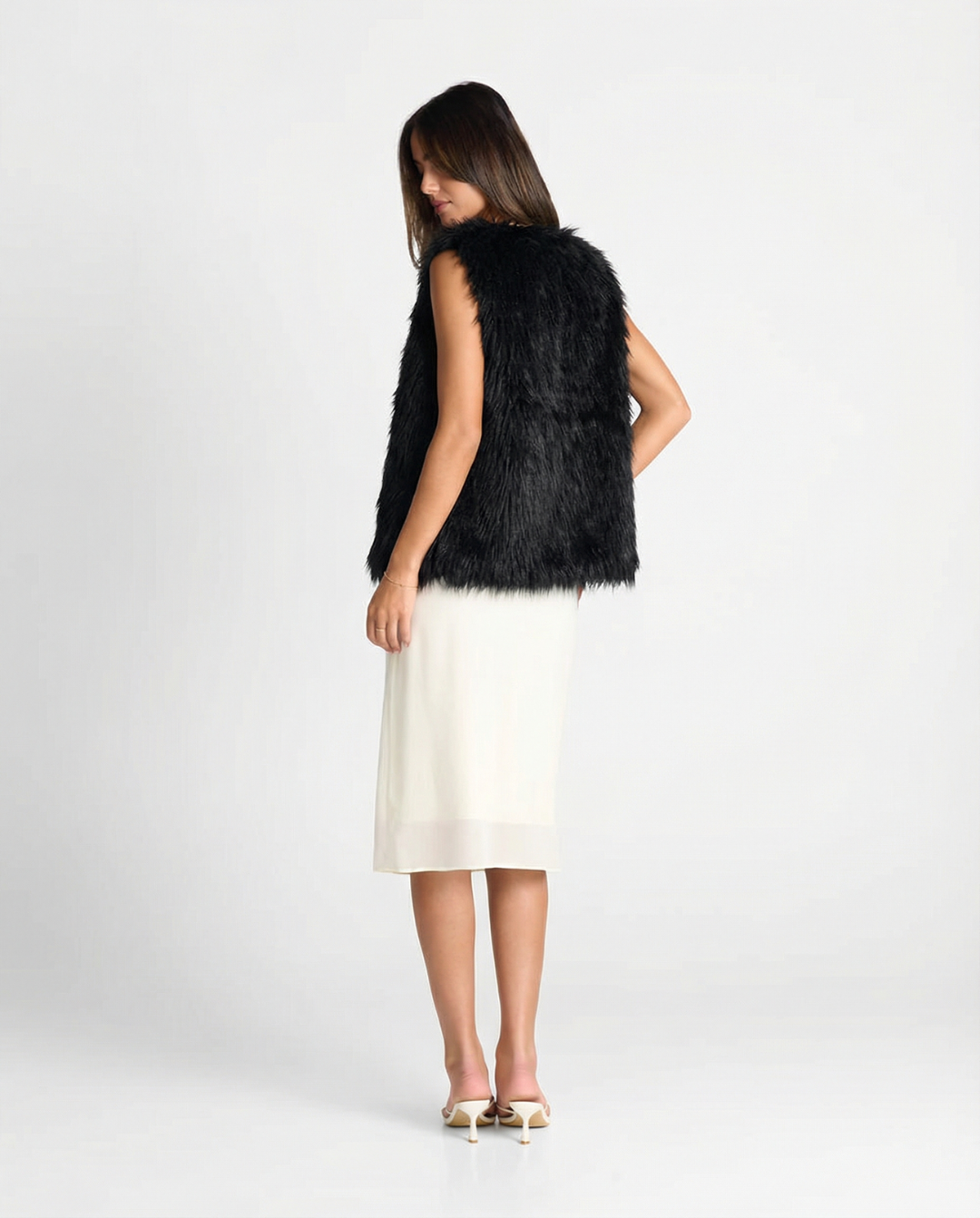 Juliana | Statement Faux Fur Gilet Sleeveless For Women