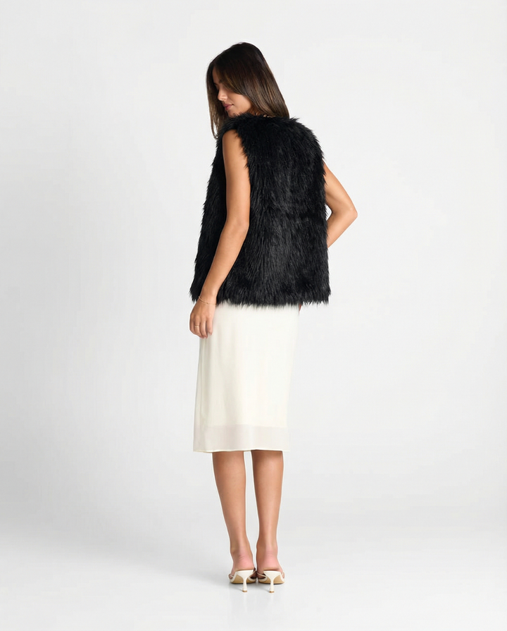 Juliana | Statement Faux Fur Gilet Sleeveless For Women