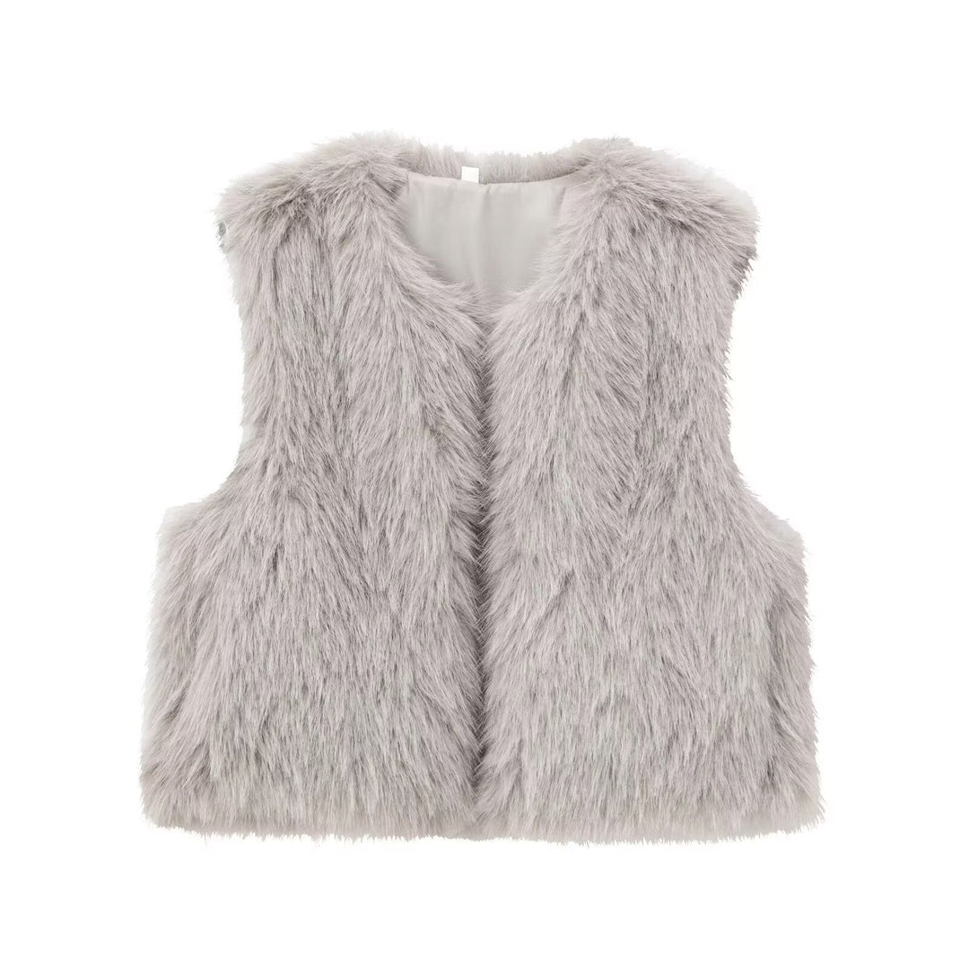 Juliana | Statement Faux Fur Gilet Sleeveless For Women