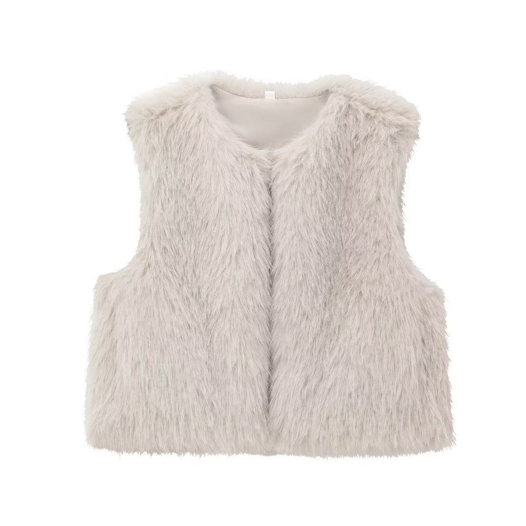 Juliana | Statement Faux Fur Gilet Sleeveless For Women