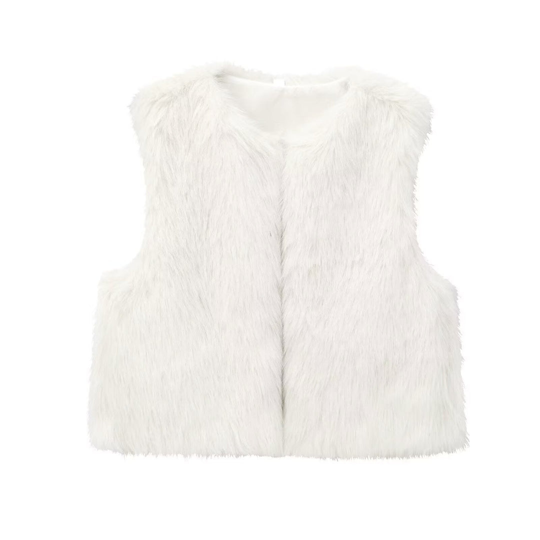 Juliana | Statement Faux Fur Gilet Sleeveless For Women