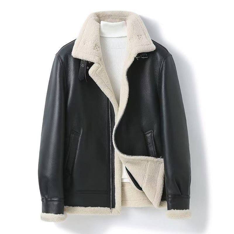 Ellis | Warm Faux Shearling Aviator Jacket for Men's Outerwear