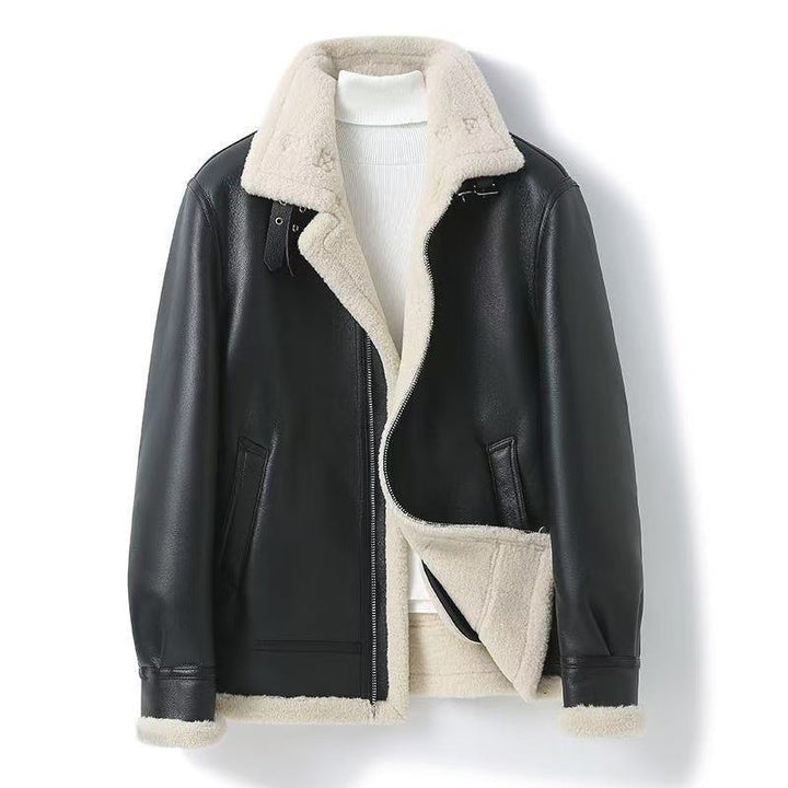 Ellis | Warm Faux Shearling Aviator Jacket for Men's Outerwear