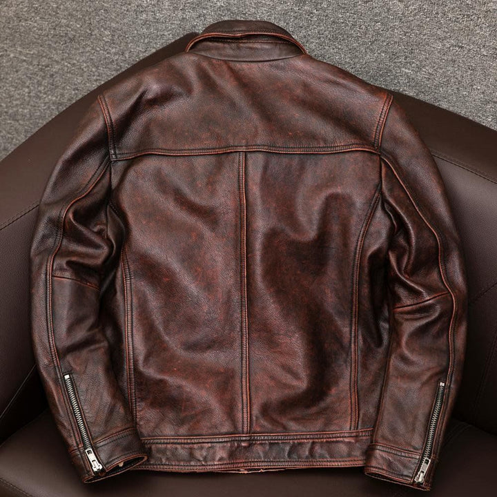 Emmett | Rugged Leather Field Jacket for Men's Utility Outerwear