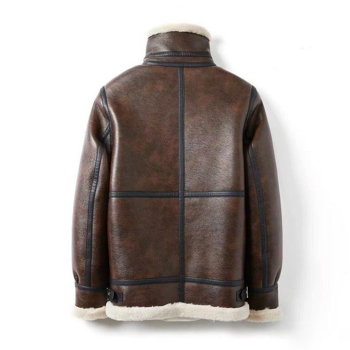 Ellis | Warm Faux Shearling Aviator Jacket for Men's Outerwear
