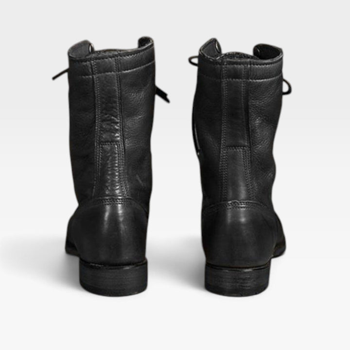 Hermione | Rugged Leather Lace-Up Combat Boots Women