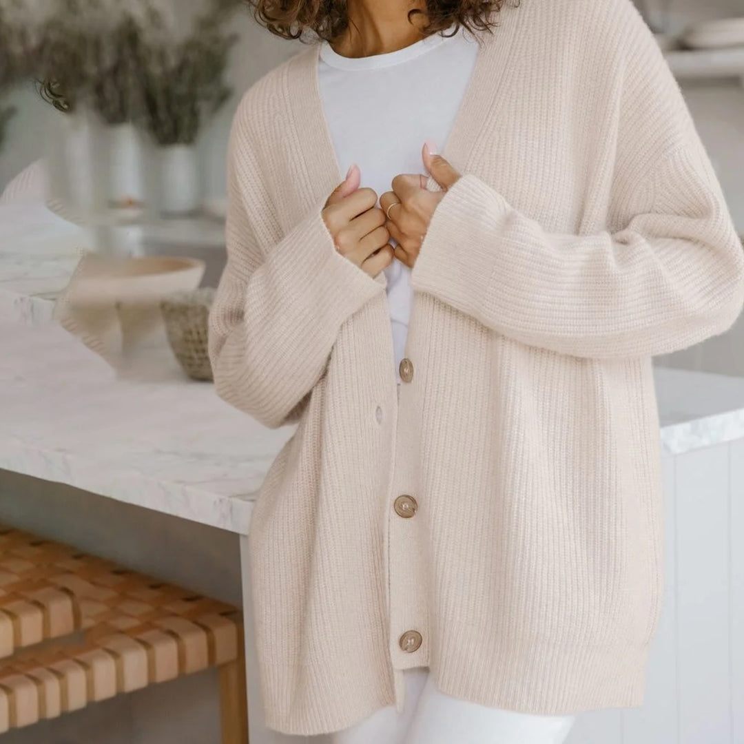 Beryl | Cozy Oversized Ribbed Knit Cardigan