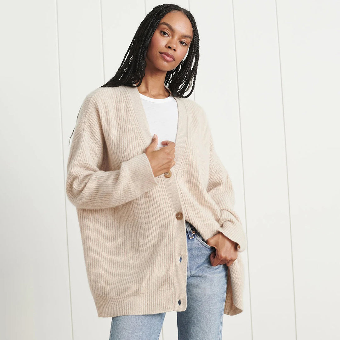 Beryl | Cozy Oversized Ribbed Knit Cardigan