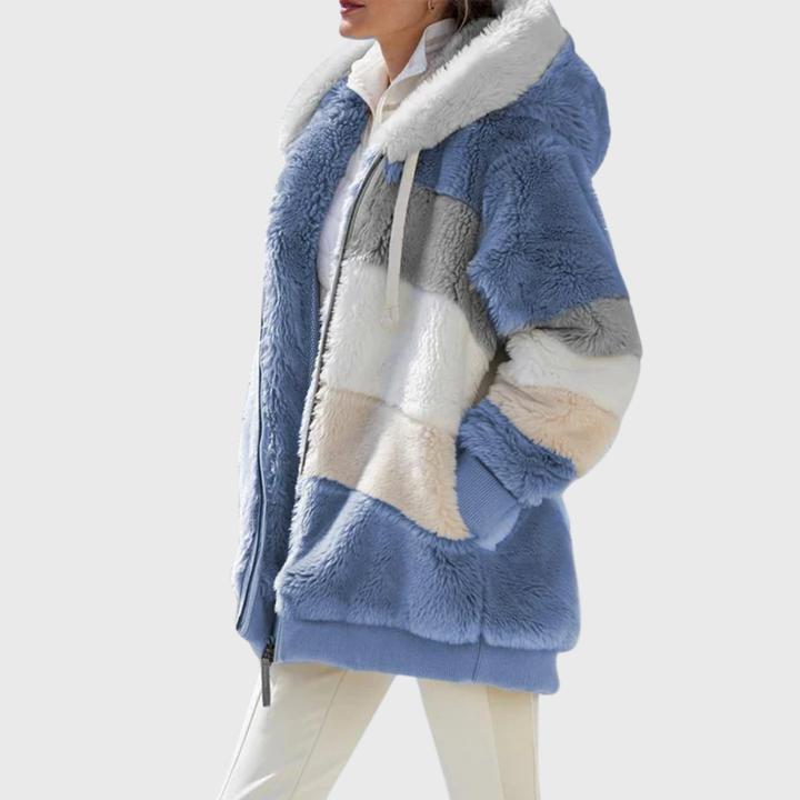 Marcelline | Cozy Hooded Faux Fur Jacket For Women
