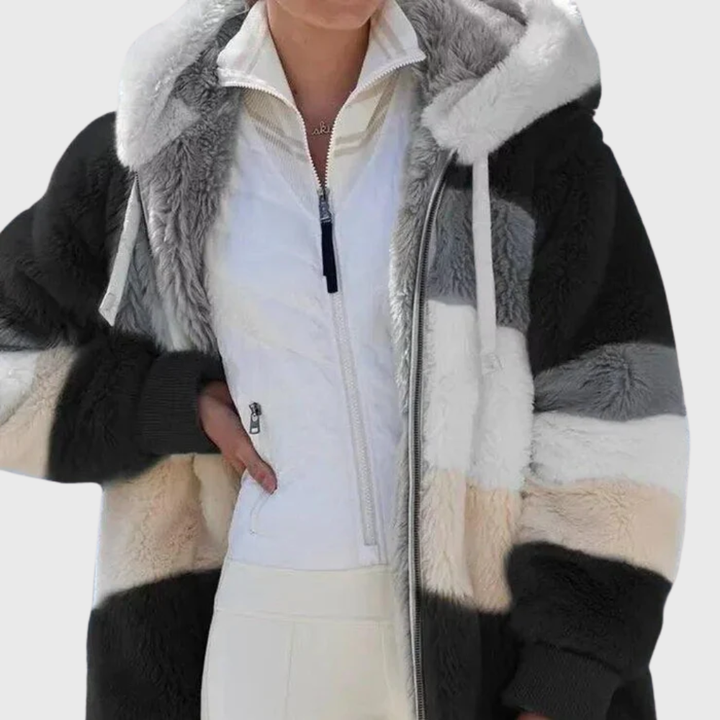 Marcelline | Cozy Hooded Faux Fur Jacket For Women
