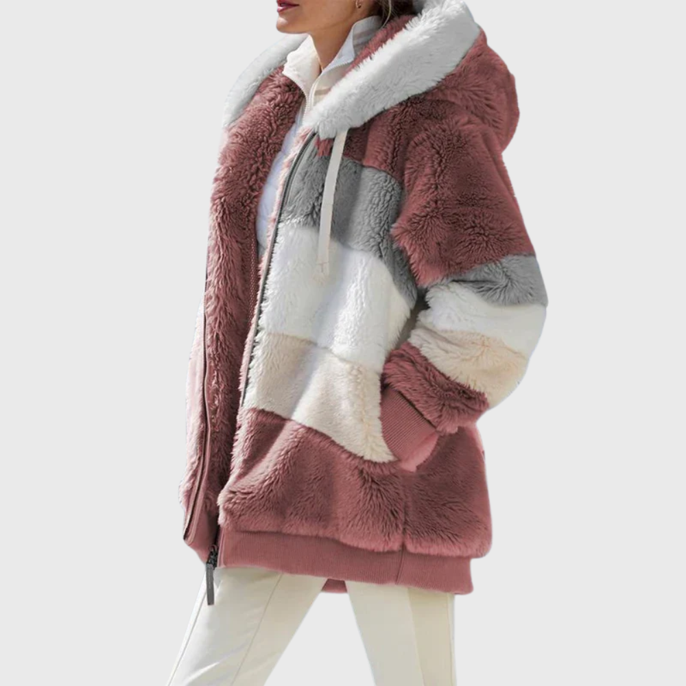 Marcelline | Cozy Hooded Faux Fur Jacket For Women
