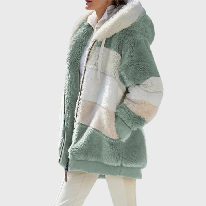 Marcelline | Cozy Hooded Faux Fur Jacket For Women