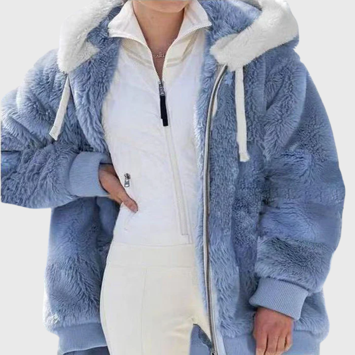 Marcelline | Cozy Hooded Faux Fur Jacket For Women