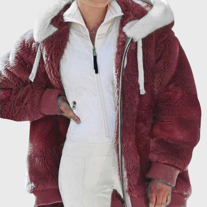 Marcelline | Cozy Hooded Faux Fur Jacket For Women
