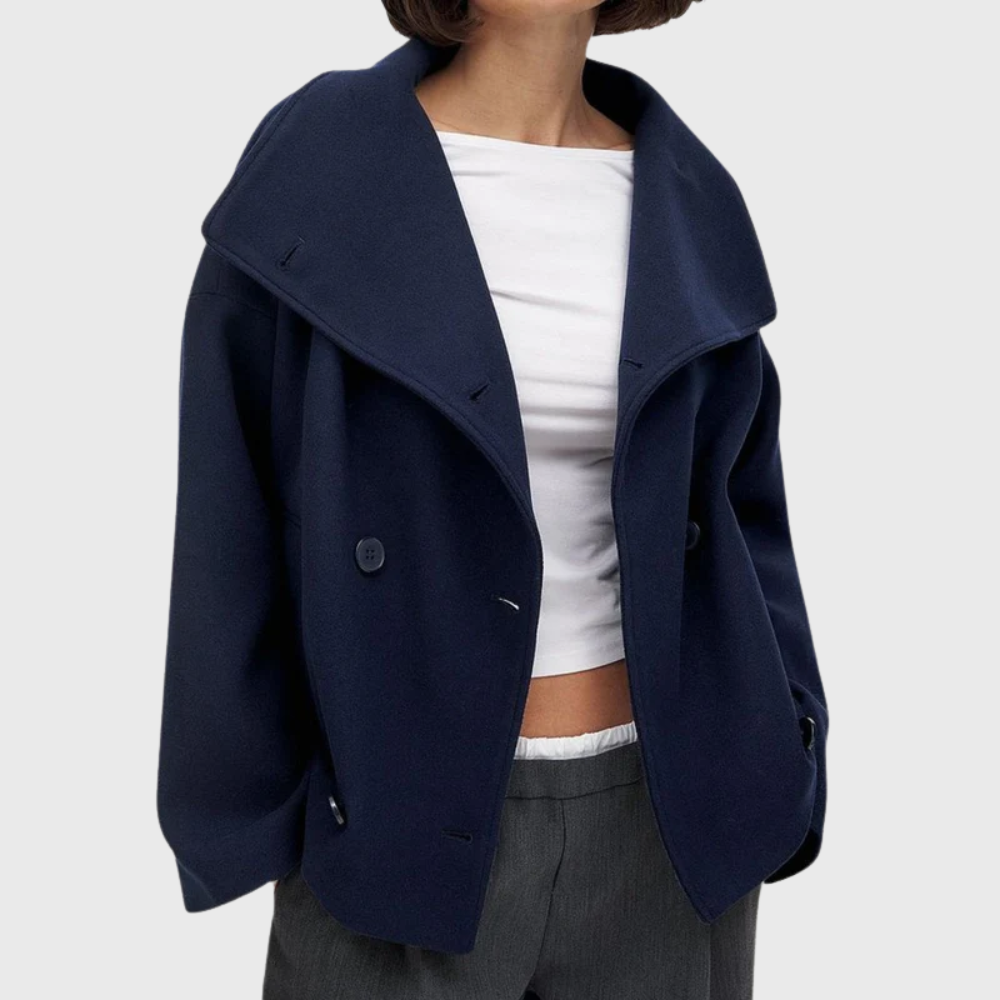 Alva | Sharp Cropped Double-Breasted Coat