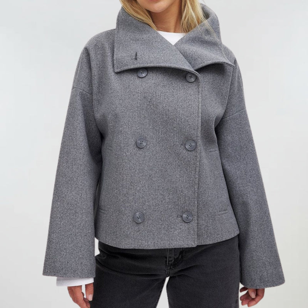 Alva | Sharp Cropped Double-Breasted Coat