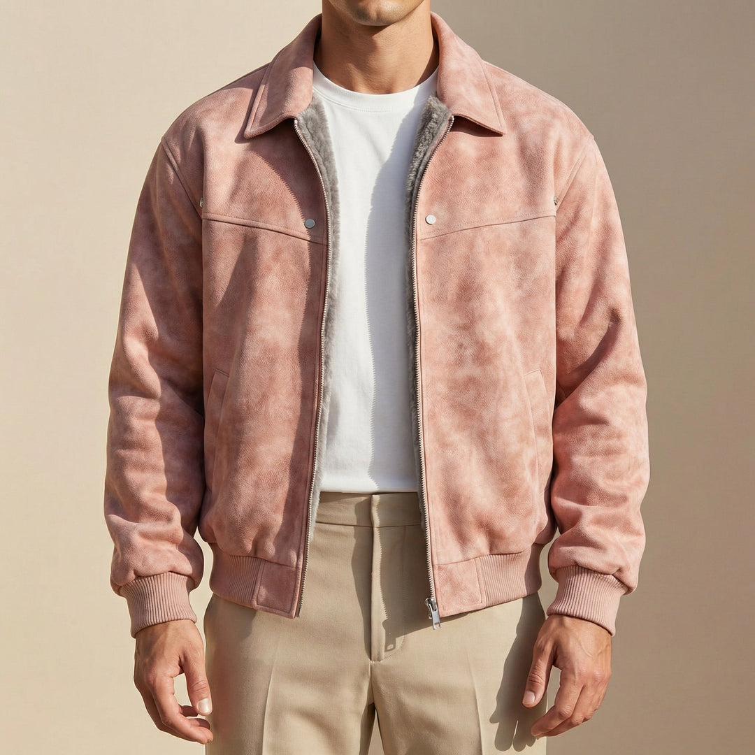 Kellan | Refined Leather Jacket for Men's Textured Outerwear