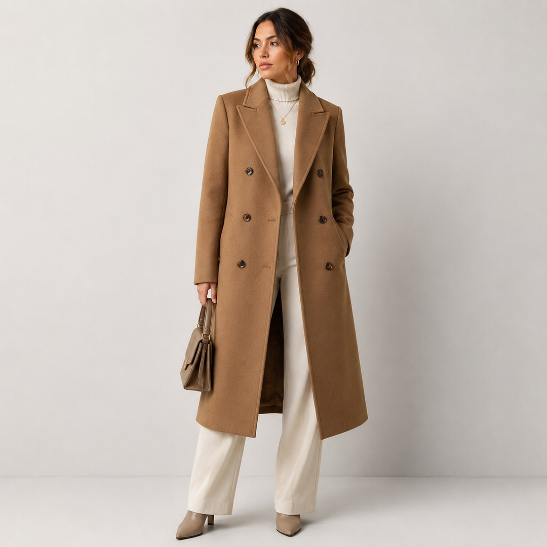 Bertrand | Refined Double-Breasted Camel Overcoat