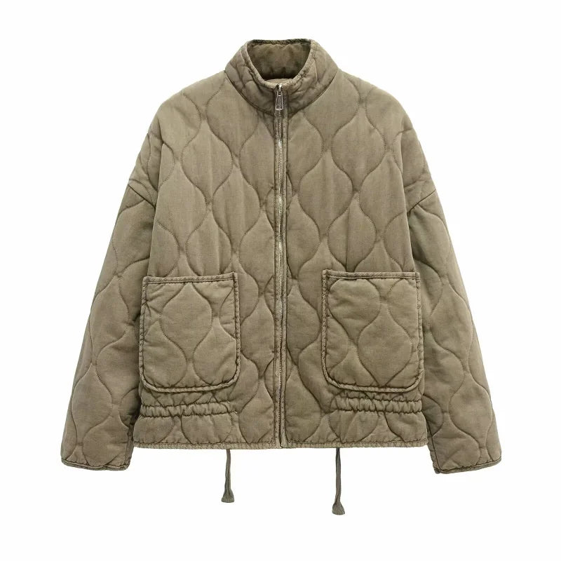 Selma | Relaxed Quilted High Collar Jacket