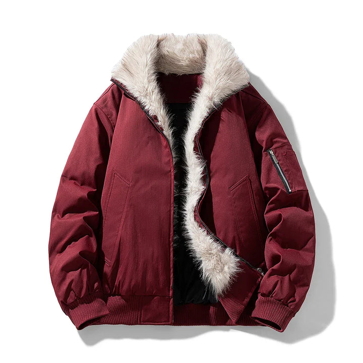 Anders | Warm Faux Fur Lined Jacket for Men's Wind-Resistant Outerwear