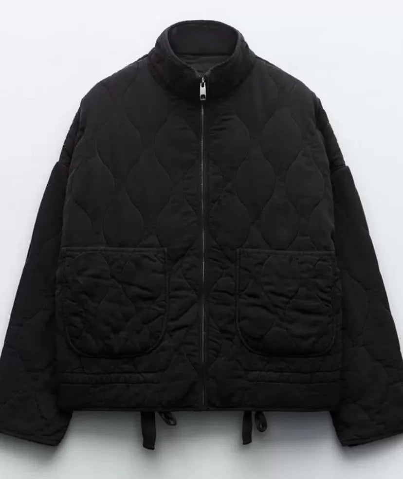 Selma | Relaxed Quilted High Collar Jacket